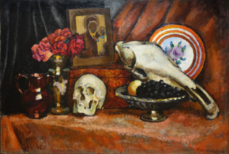 Still Life with Skulls Late 1910s Mashkov Ilya Ivanovich (1881-1944)