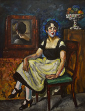 Portrait of a Woman with a Mirror 1918 Mashkov Ilya Ivanovich (1881-1944)