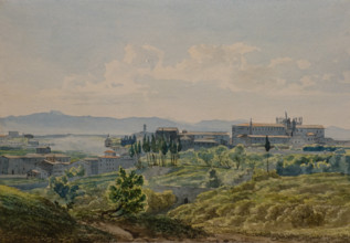 Rome near San Giovanni in Laterano  (Rome in this vicinity of St John Lateran's basilica) Late 1830s - Early 1840s Ivanov Aleksander Andreevich (1806-1858)