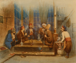 Coffee House in Constantinople 1844 Mikhail Scotti (1814-1861)