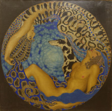 Artemis and the Sleeping Endymion 1917 Nikolai Konstantinovich Kalmakov (1873-1955)