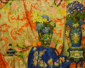 Still life Precious Fabrics 1918 Alexander Fedorovich Gaush (1873-1947)