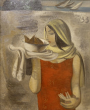 Girl with Pears 1933 Alexander Vasilyevich Shevchenko (1883-1948)