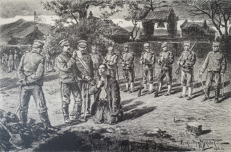 The feat of Private Vasily Ryabov of the 284th Chembar Infantry Regiment Alexander Vladimirovich Makovsky (1869-1924)