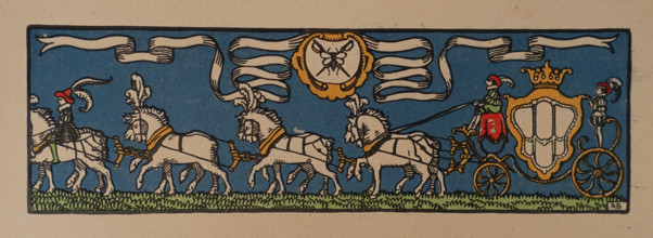 Vignette Illustration from book ""The Tale of the Frog Prince"" 1914 Drawing by AK Westfalen