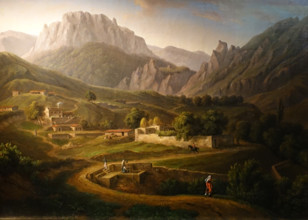 View of the Village of Kuss-Ali-Koss in Crimea 1817-1819 Jacques-Christophe Miville (1786-1836)