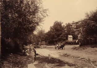 Alushta View along the river Crimea Late 19th century Photo by Leonid Sredin