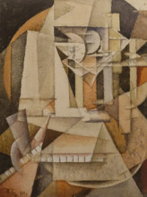 Self-portrait 1914 Klyun Ivan (1873-1943) Watercolour