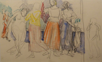 Girls on the Volga 1915 Petrov-Vodkin Kuzma (1878-1939)