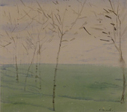 Spring landscape 1910 Konstantin Somov (1869-1939) Watercolour