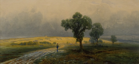 After a Heavy Rain 1870 Vasiliev Fedor (1850-1873) Watercolour