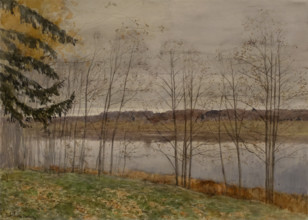 The Autumn Mid-1890s Levitan Isaak (1860-1900) Watercolour