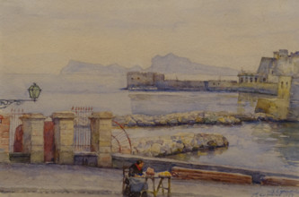 Naples Quay 1884 Vasily Surikov (1848-1916) Watercolour on paper