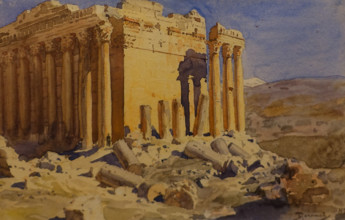 Ruins of an Ancient Temple 1882 Bacchus temple in Baalbek, Lebanon Polenov Vasily Dmitrievich (1844-1927)