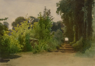 In the Meudon Grove near Paris 1876 Kramskoy Ivan Nikolaevich (1837-1887)