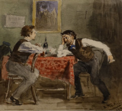 Two Friends 1892 Makovsky Vladimir (1846-1920) Watercolour