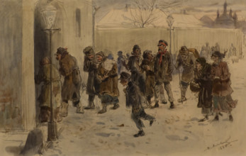 Inhabitants of the Flophouses 1886 Makovsky Vladimir (1846-1920) Watercolour