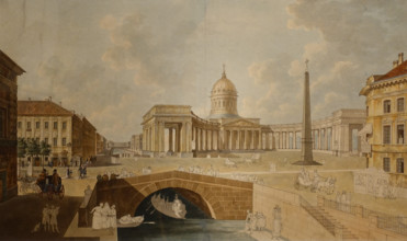 View of the Kazan Cathedral Not earlier than 1810 Alekseev Fedor (1753/1754-1824) Watercolour