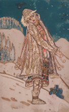 Snow Maiden Sketch of a costume for the prologue of the ""Snow Maiden"" Play by Aleksandr Ostrovsky 1912 Roerich Nicholas Konstantinovich (1874-1947)
