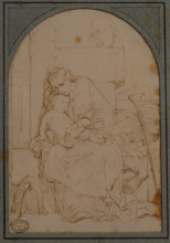Madonna and Child (Rest on the way to Egypt) Circa 1844 Paul Delaroche (1797-1856)