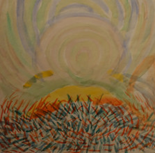 Landscape Earth and Sun 1921-1922 Mikhail Vasilyevich Matyushin (1861-1934)