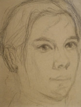 Self-portrait 1910s Elena Genrikhovna Guro (1877-1913)