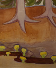 Yellow Water Lilies No later than 1912 Elena Genrikhovna Guro (1877-1913) Watercolor on paper