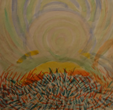 Landscape Earth and Sun 1921-1922 Mikhail Vasilyevich Matyushin (1861-1934)