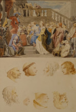 Esther before Ahasuerus Aleksandr Ivanov (1806-1858) Eight Heads for the Upcoming 1830-1831