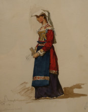 Italian Woman with a Prayer Book Early 1870s Viktor Vasnetsov (1848-1926)