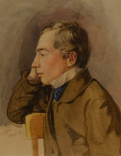 Self-portrait 1853 Andrey Popov (1832-1896)