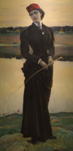 Portrait of the Artist's Daughter Olga Nesterova (1886-1973) 1906 Mikhail Vasilyevich Nesterov (1862-1942)