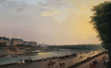 The Seine at La Grenouillere; view from the riverside terrace at the Tuileries.