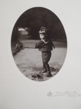 Tsarevich Alexei Nikolaevich with a children's shovel