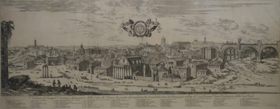 View of Campo Vaccino and part of the city of Rome