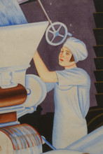 Sketch for a series of posters dedicated to working women