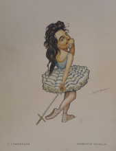 Portrait of italian ballerina Grimaldi Henrietta