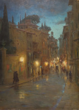 Street in the evening
