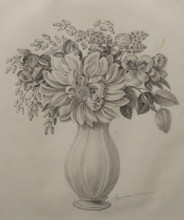 Large bouquet in a jug