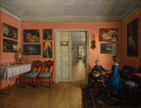In the rooms of the artist Khrutsky's estate Zakharnichi