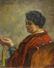 Portrait of the artist's wife Olga Konchalovskaya