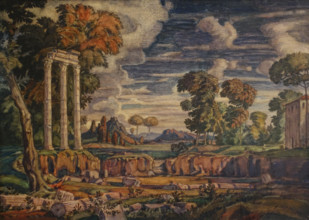 Italian Landscape with Ancient Ruins