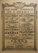 Poster for performances of the 'Russian Ballet of Sergei Dyagelev'