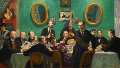 Group portrait of artists of the Mir iskusstva association