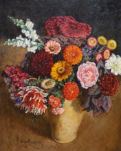 Colorful Bouquet on a Dark Background