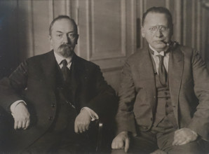 Portrait of members of the Soviet delegation on the way to the Genoa Conference