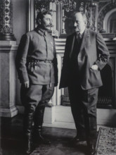 Budyonny and Chicherin in the Alexander Hall of the Grand Kremlin Palace
