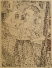Girl with a Basket on Her Head