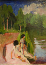 Bathers on the Sura river