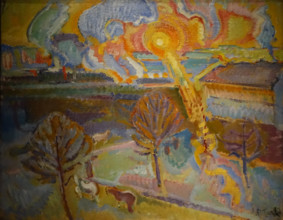 Glow over Montparnasse Station